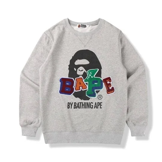 BAPE Patch Ape Print Pullover Sweater