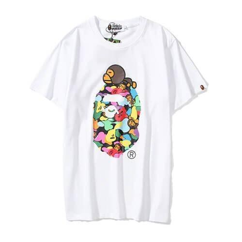 BAPE Ape Head Baby Milo Graffiti Cotton T-Shirt