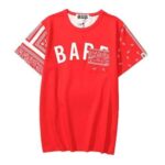 BAPE Ape Head Color block Cotton T-Shirt